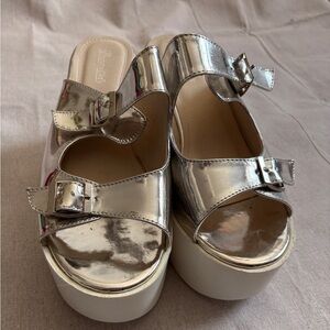 Silver Platform Sandals